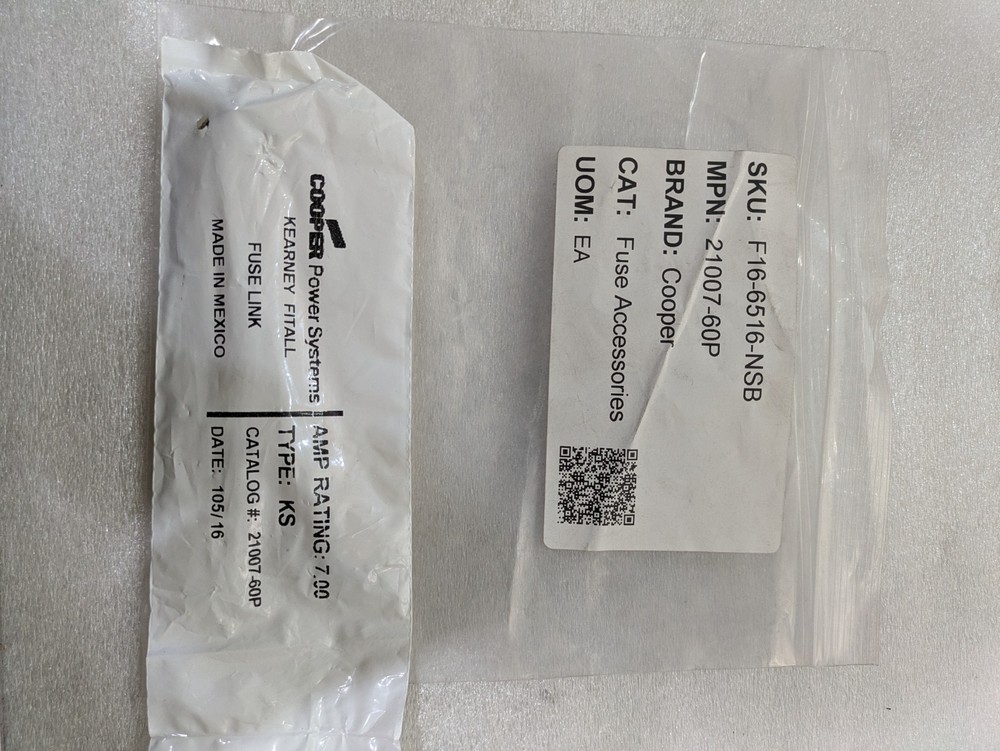 Kearney 21007-60P Type KS Fitall Fuse Link 7.5A Cooper Power Utility Electrical