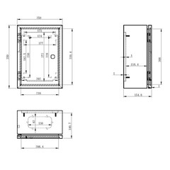 IP65 Waterproof Metal Electrical Box 350x250x150mm w/ Mount Plate & Bracket