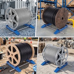 Cable Drum Roller Reel Dispenser Wire Dispenser Cable Roller Stand 3307 LBS