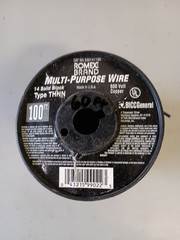 #14 Gauge Black Solid Copper Wire 60′ FT Roll THHN/THWN UL Listed – Black