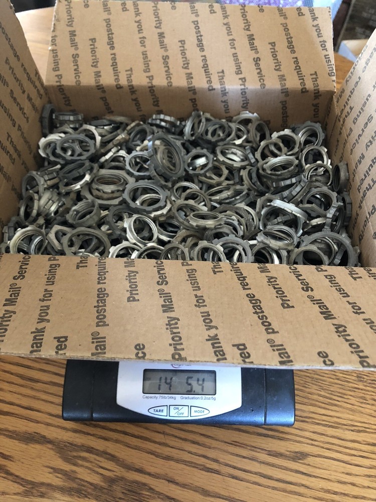 14.5 Lbs Box with Miscellaneous Conduit Locknuts (Different sizes, Galv, Steel)