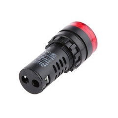 2 Pack DC 12V Red LED Buzzer Alarm Signal Indicator Flash Light Panel Mount