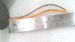 ELECTRONIC COMPONENT, 3 WIRE-YELLOW/ORANGE/BROWN, APPROX 2-3/16″ OD, 1/2″ H