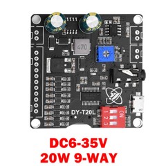20W 9-way MP3 Player Voice Playback Module DC6-35V D-class Custom Audio Board