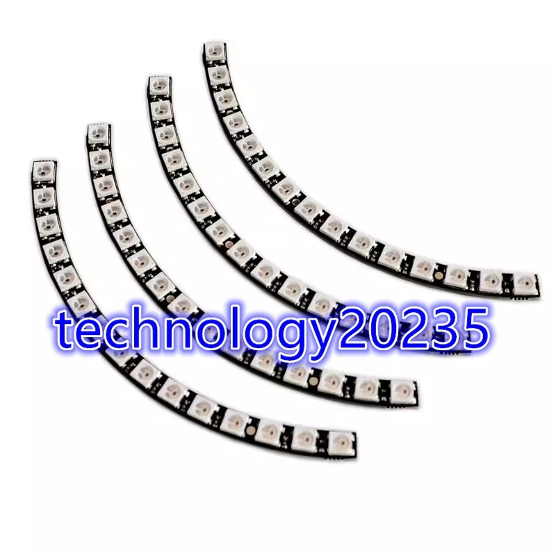 1PC NEW WS2812-60 bit full color drive LED Ring Wall Clock 1/4 #YT