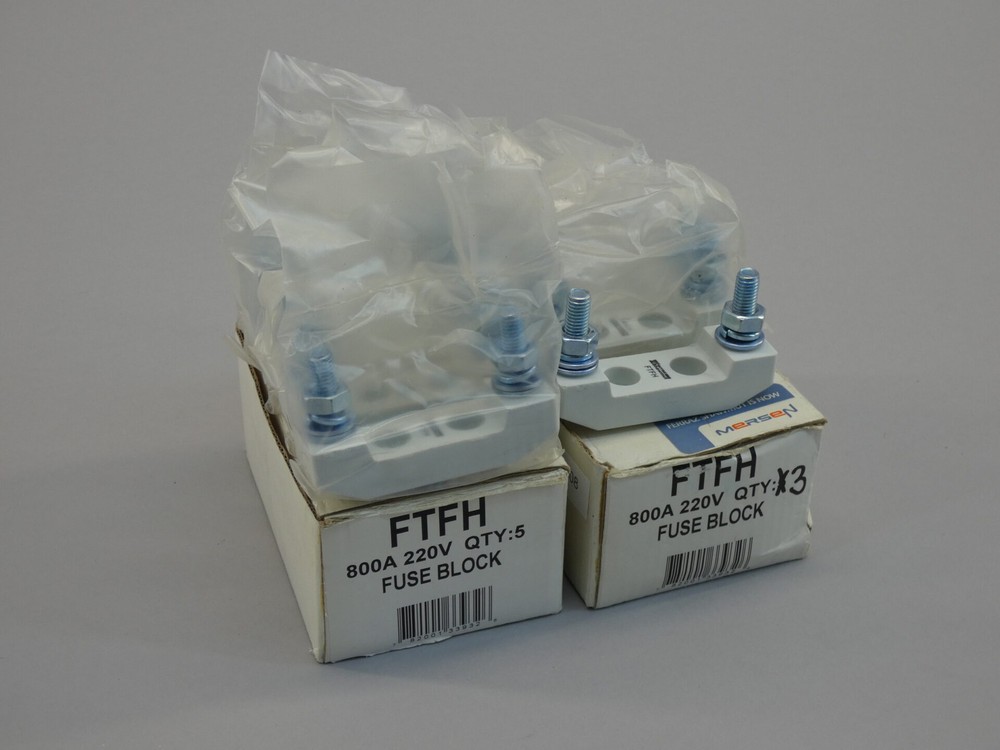 *Lot of 8* Ferraz Shawmut Mersen FTFH 800A 220V Fuse Block Holder – NEW Surplus!