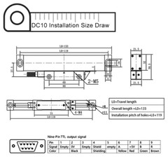 3 Axis DRO Digital Readot for Milling Machine with 3pcs Linear Glass Scale DRO