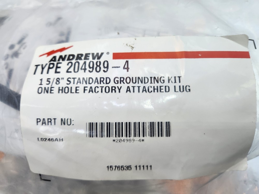 andrew type 204989-4 1 5/8″ standard grounding kit one hold factory attached lug