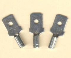 100 Non Insulated Quick Disconnect MALE Terminal Connector #22-18 AWG .250 MOLEX