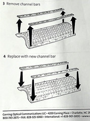 (Qty 6) Corning Repl Channel Bars for Fiber Closures, 5x Threaded, 1x Unthreaded