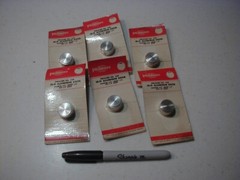 Aluminum 3/4 in. Dia. x 1/2 in Hi Instrument Knobs, 6 pcs, NOS, NICE!