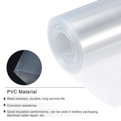 Battery Wrap Heat Shrink Tubing 50mm Dia 80mm Flat 10 Feet Clear