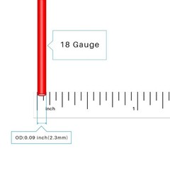 Tinned Copper Wire 18 AWG, 5 Ft Red And Black, Silicone Insulated