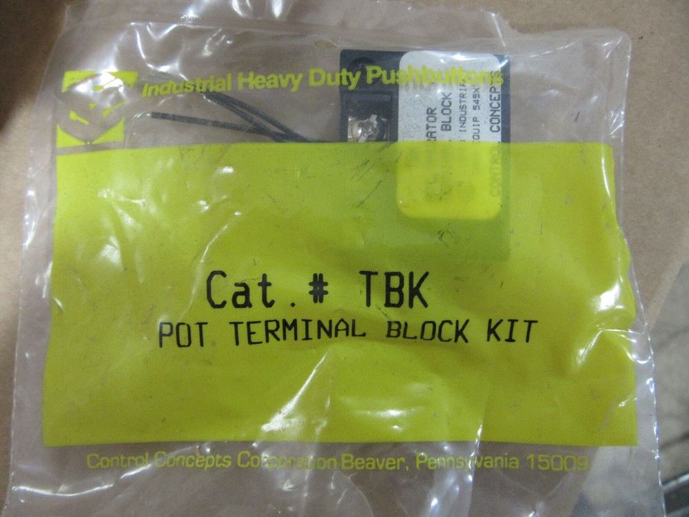 Control Concepts TBK Pot Terminal Block Kit NEW!!! in Factory Sealed Pack