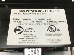 Control Concepts 1032A-V-48-30-0/5V-IL33 SCR Power Controller, 480VAC, 30A, 0-5V