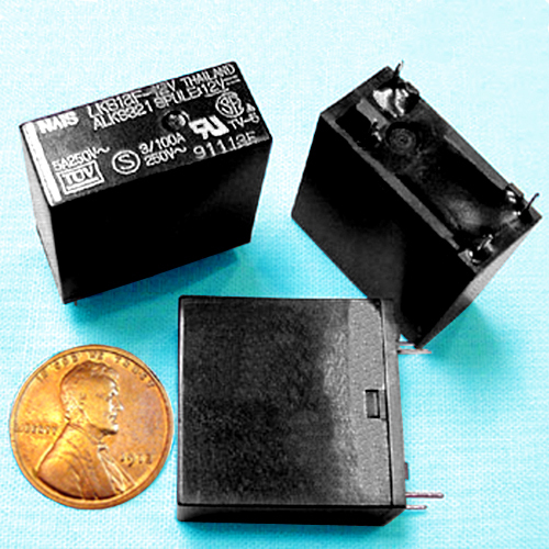 (3) Power RELAYS, 12 V Coil, 5 Amp Contacts, UL Rated * USA SELLER *