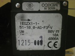Airpax Sensata IEGZX1-1-51-10.0-AG-F3-V IEGZX1151100AGF3V 1Pole Circuit Breaker