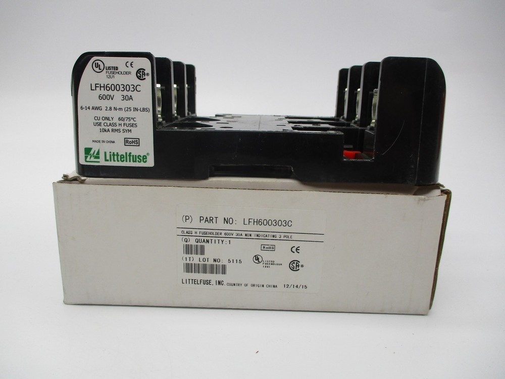 Littelfuse LFH600303C Fuse Holder 600V 30A 3 Pole Class H K
