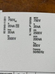 Raycap overvoltage arrester SafeTec T2-750-1+0-R