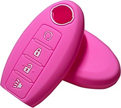 Remote Key Fob Cover Case Protector for Nissan Pathfinder Qashqai Color: Pink