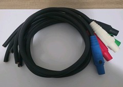Set Cam Lock 2/0 Bare End Tail To female Hubbell 600V 5ft Power Feeder Cable