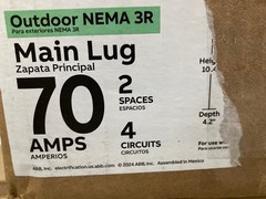 ABB 70 Amp 2-Space 4-Circuit Outdoor Main Lug Load Center TL270RCUA