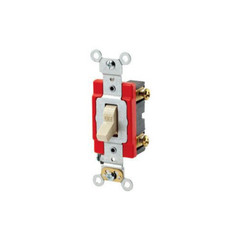 Leviton 1221-2I, 120/277 VAC, 20 A, Ivory, Toggle, 1-Pole, AC Quiet Switch, 1 pc