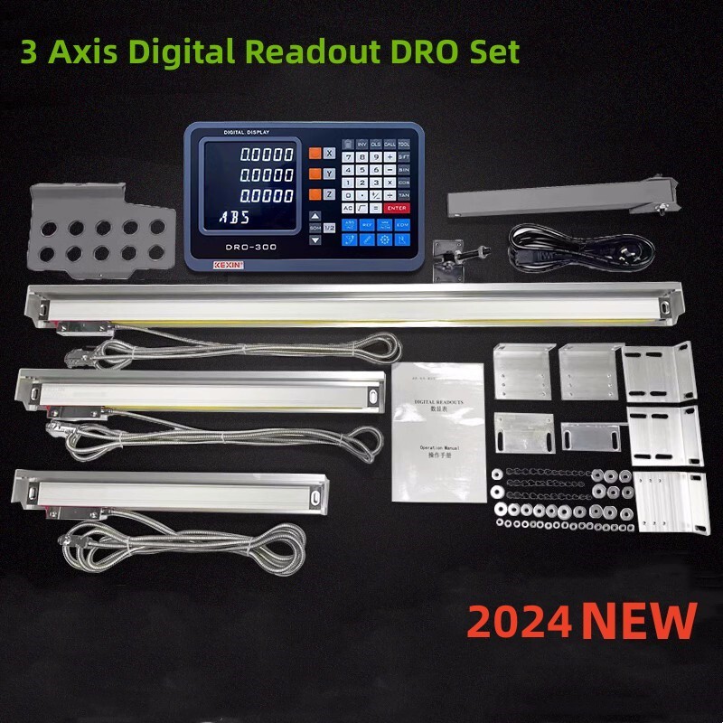 3Axis DRO + Linear Scale 100&150&150mm 5um TTL Display Kit CNC Milling Lathe