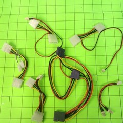 Misc Molex Fan Collectors Black Red White Green Yellow Power Cable Wire