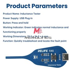 1-10pcs XA5 Motherboard Coil Tester Electromagnetic Inductor Detector Type-C