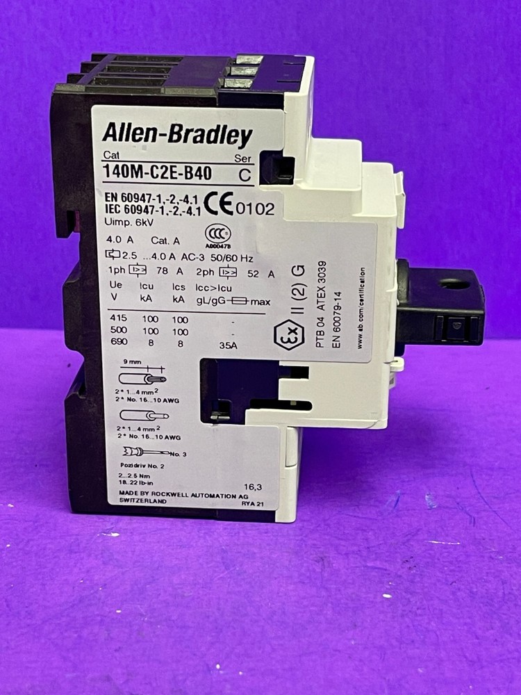 Allen-Bradley 140M-C2E-B40 Ser C Circuit Breaker 2.5-4A