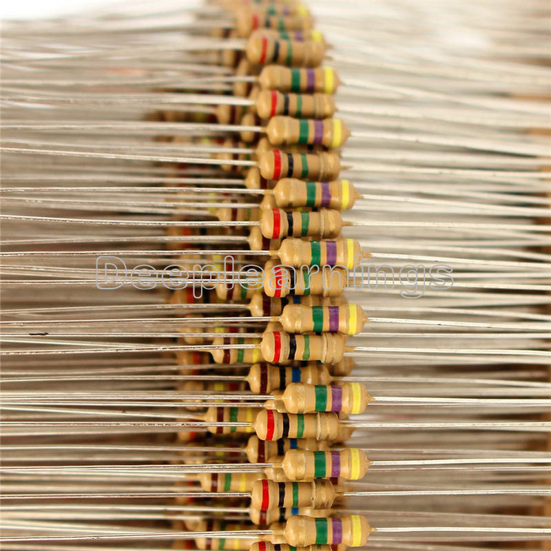 100PCS 1KΩ 1K Ohm 1/4W 0.25W 5% Carbon Film Resistors Resistance
