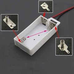 Metal Battery Holder Spring Solder Tab Set for AA Positive Negative Contact