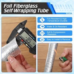 1″(25mm) ID Self-wrap Heat Shield Sleeve Thermal Reflective for Cable Hose 1M