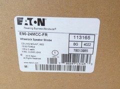 Eaton E90-24MCC-FR Series E90-24MCC Red Fire Alarm Wheelock Speaker Strobe – …
