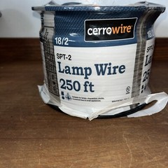 NEW Cerrowire SPT-2 Lamp Wire 250 ft. 18-2 CLEAR/SILVER