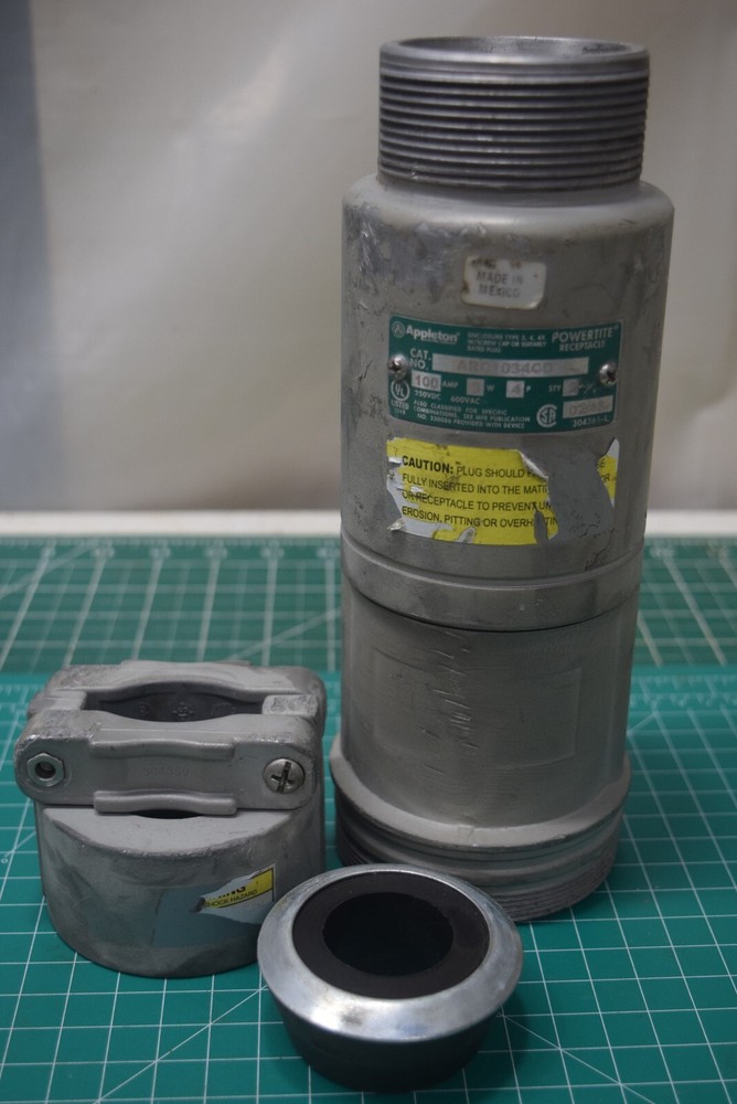 Appleton ARC1034CD 100A 4P 3W 600V Powertite Receptacle Pin & Sleeve Body