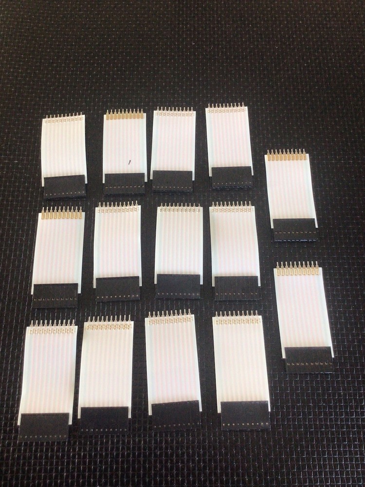 (lot Of 14 ) Flexible Flat Ribbon Cable 10 Way (wire) Jumper Cable