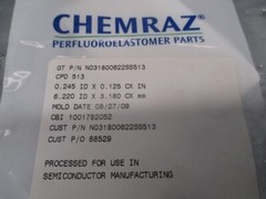 CHEMRAZ N031800622SS513 O-RING CPD 513, 500111521, CVD, QTZ, TUBE, CUSTOM,104942