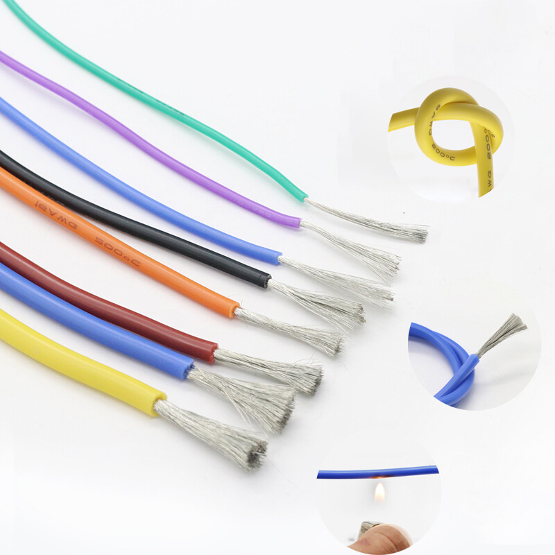 Flexible Soft Silicone Cable Wire Tinned Copper 2~30AWG 0.08mm Series Red Black