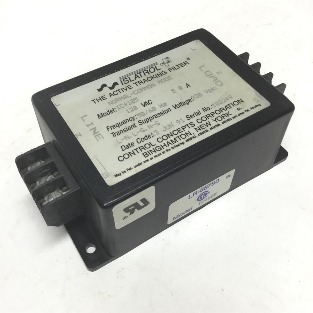 Control Concepts IC+105 Islatrol Active Tracking Power Line Filter 120VAC, 5A