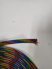 25 FT 3/8″ RAINBOW WITH BLACK STRIPE PET EXPANDO SLEEVING BRAID