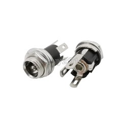 5.5×2.1mm DC Power Supply Plug Connector + Female Metal Panel Mount Socket Jack