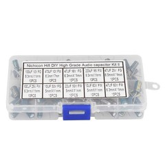 100pcs DIY High Grade Audio Capacitor Assorted Electrolytic Capacitors Kit 10…