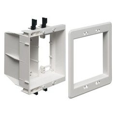 Arlington TVBU505K 2-Gang Recessed Outlet Power and Low Voltage TV Box Kit