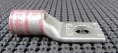 BURNDY YAV25LTC38FX AWG 1/0 1-HOLE STANDARD BARREL LUG – LOT OF 5 / NEW NO BOX