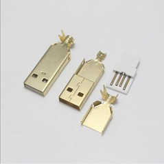 Gold Plated USB 2.0 Connectors DIY Solder