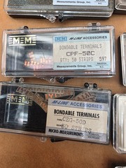 TEN PARTIAL BOXES NOS MICRO-MEASUREMENTS BONDED TERMINALS PART# IN PICTURES