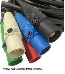 CAM LOCK #2 TYPE W Entertainment ,Generator Power Cables / Panel Tails 50′ MMMMM