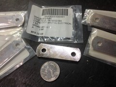 5 pcs copper nickel plated electrical connector 2 1/4 x 3/4 x 1/8 thick bridge